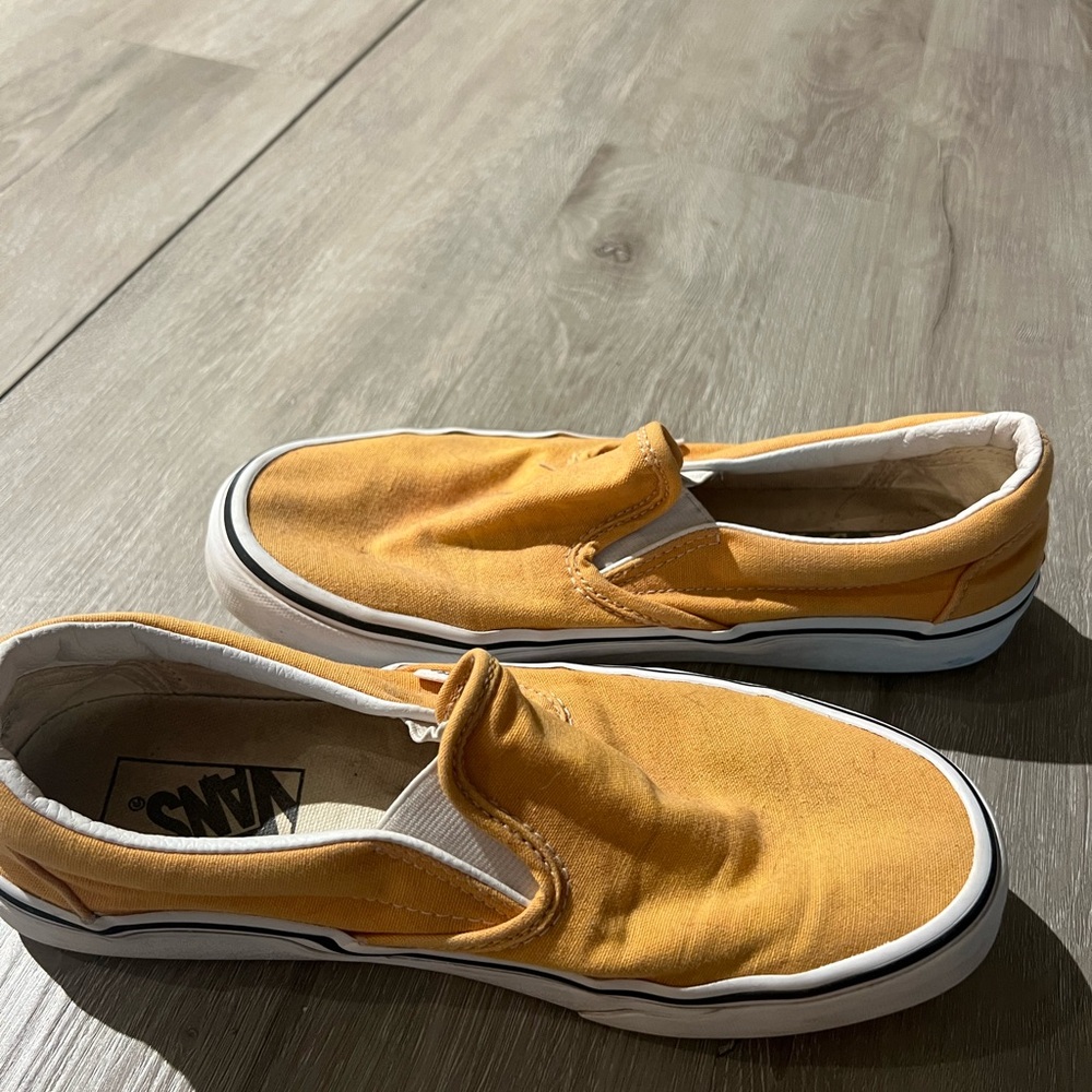 Vans Mustard Slip-On Shoes